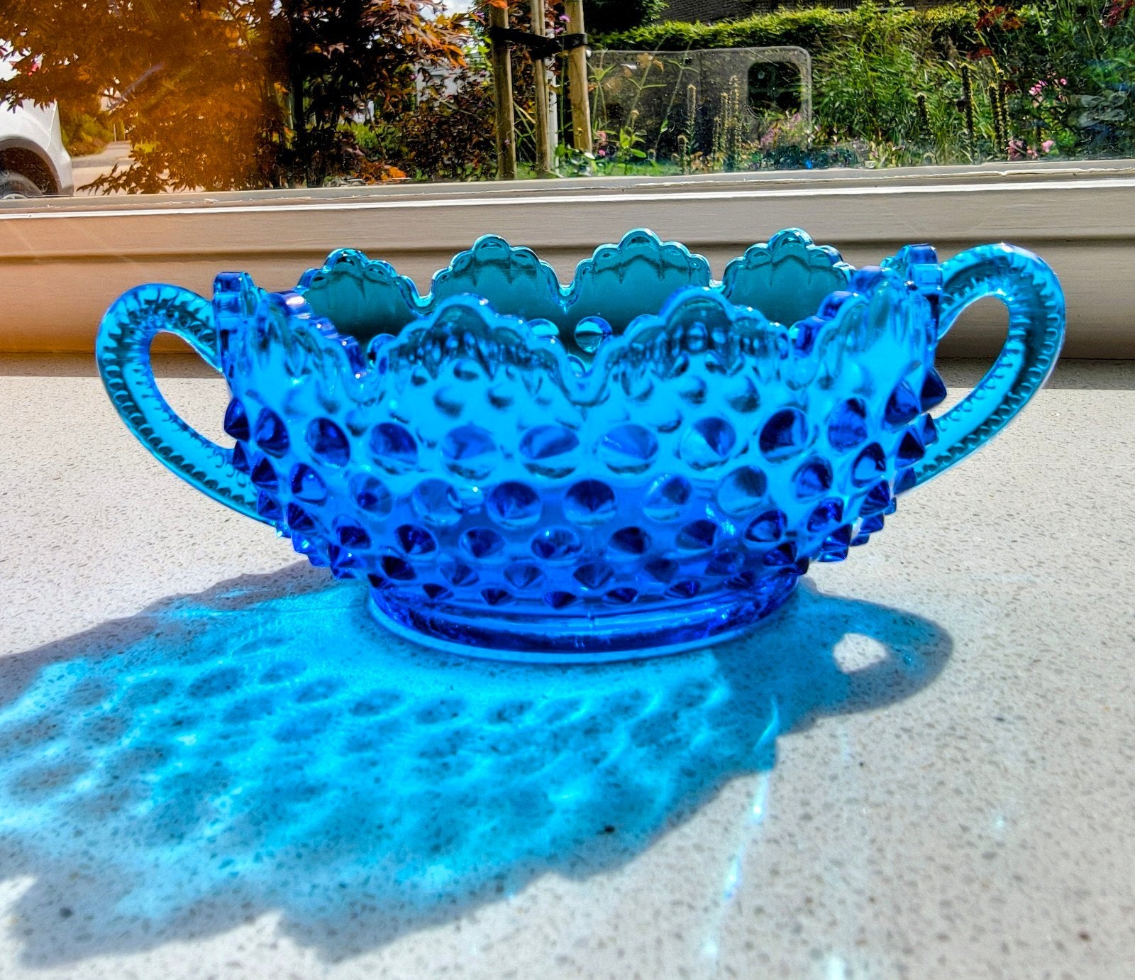 Vintage Fenton Art glass suikerpot of bonbon schaaltje, Ophalen of Verzenden
