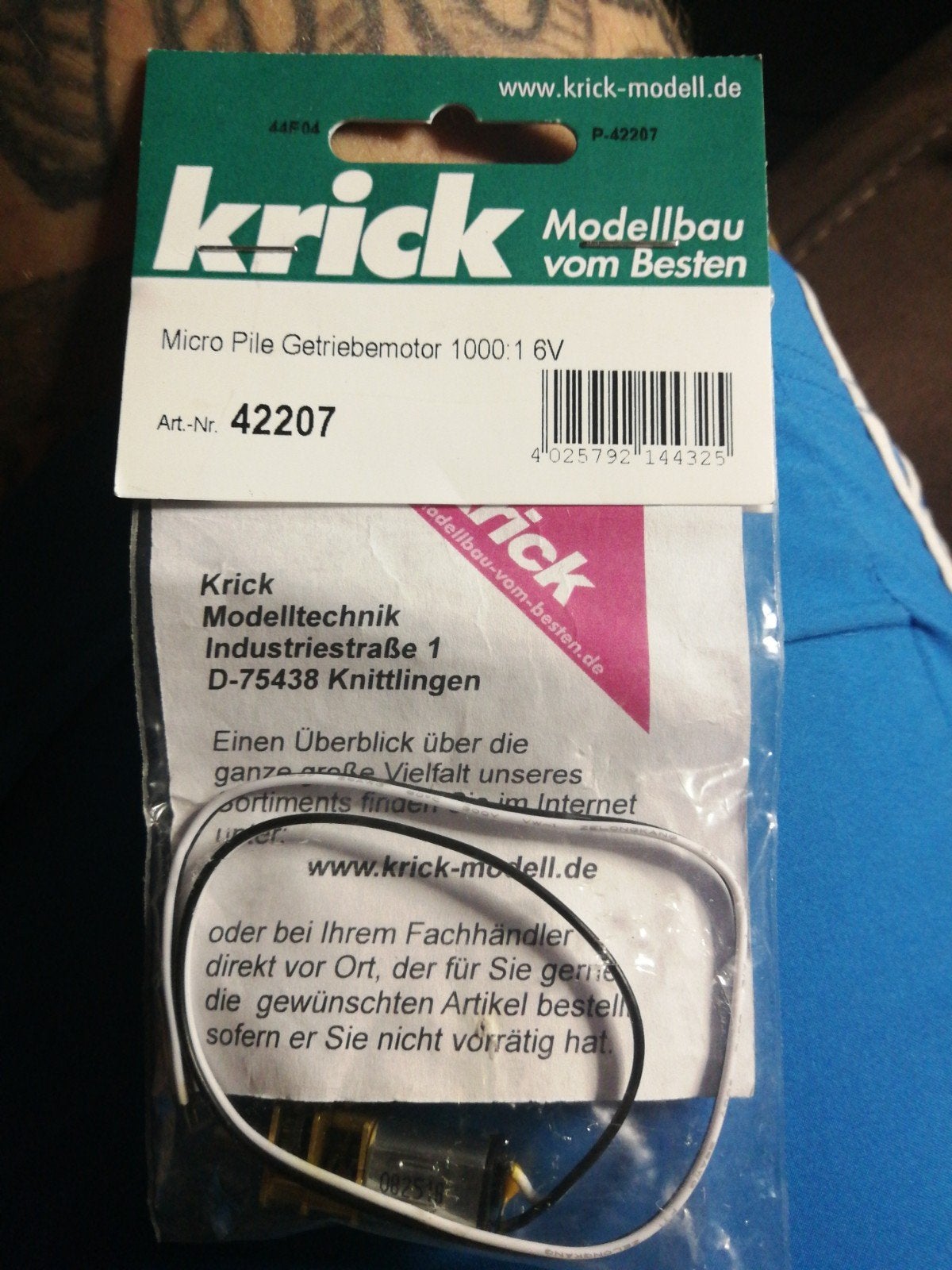 Krick Micro Pile Tandwielmotor 1000:1 6V - Nieuw, Ophalen of Verzenden