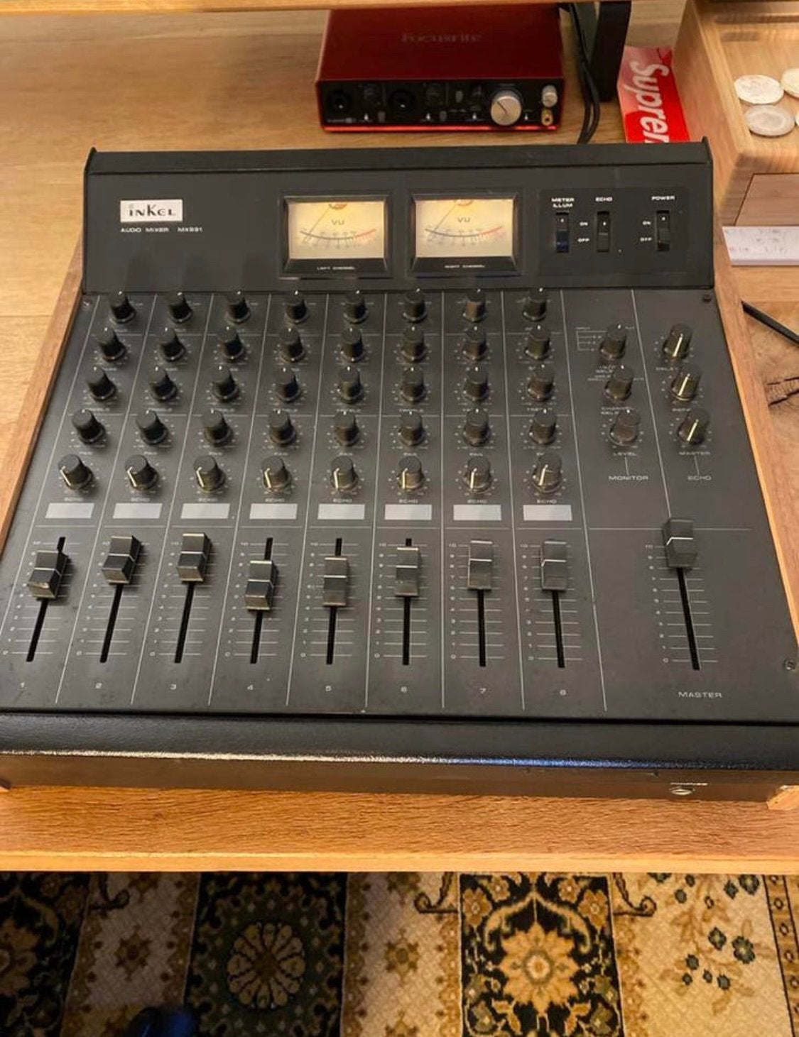 Inkel Audio Mixer MX-991 - Vintage Mixer, Muziek en Instrumenten, Mengpanelen, Ophalen of Verzenden, Gebruikt, Microfooningang