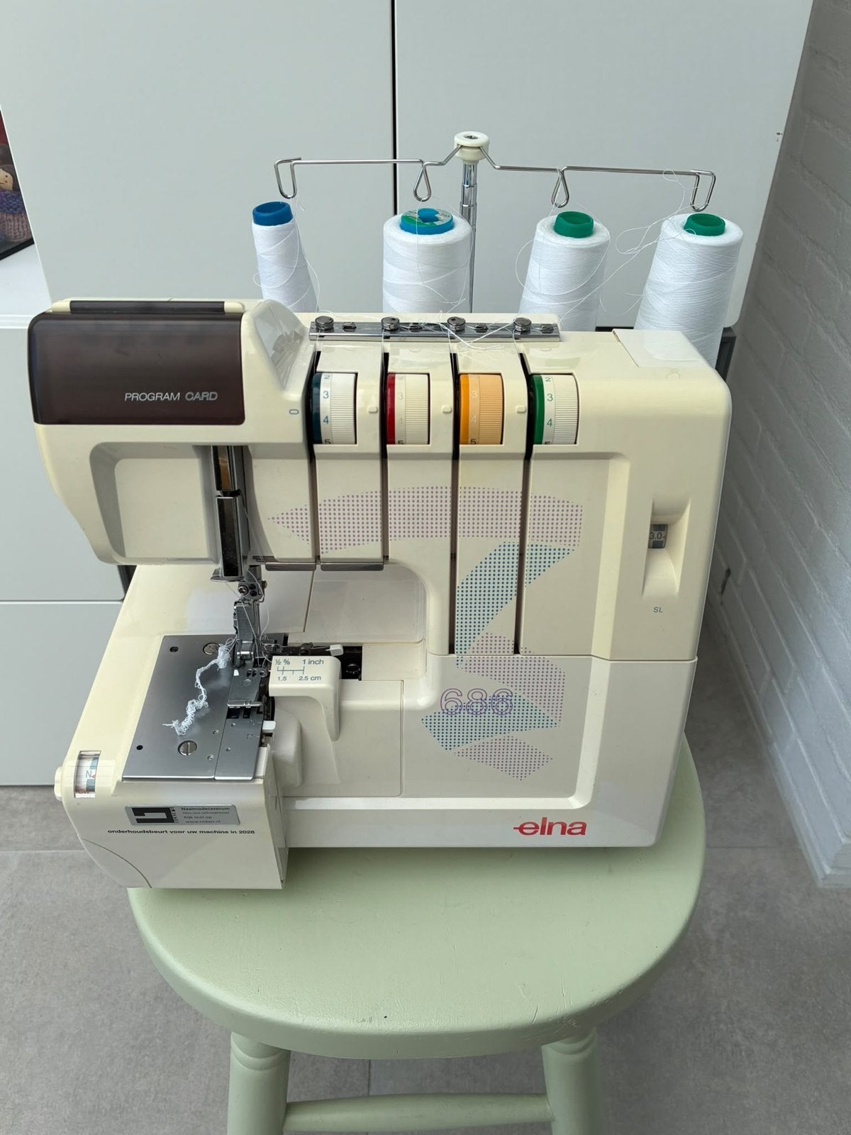 Elna Lockmachine type 686 - Professioneel gereinigd, Ophalen, Gebruikt, Lockmachine, Overige merken