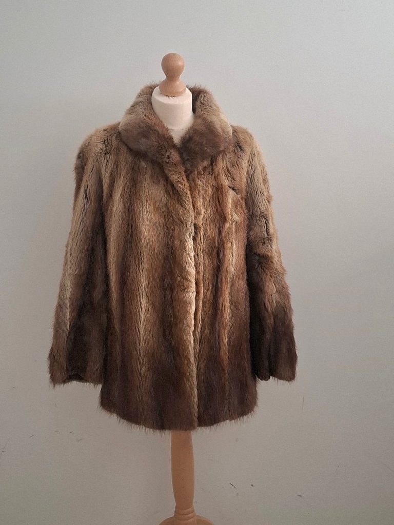 Leuke bontjas, Maat 38/40 (M), Bruin, Verzenden, Onbekend