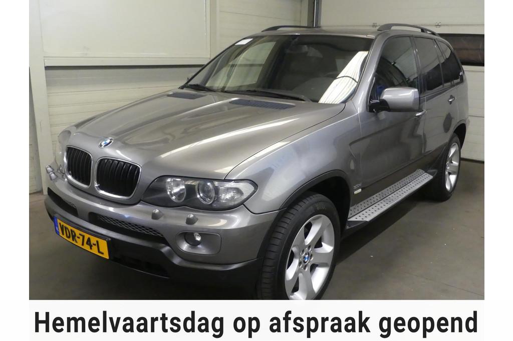 BMW X5 3.0D - Automaat - Grijs Kenteken - Leer - Mooie auto!, Auto's, Gebruikt, Zwart, 2993 cc, Parkeersensor