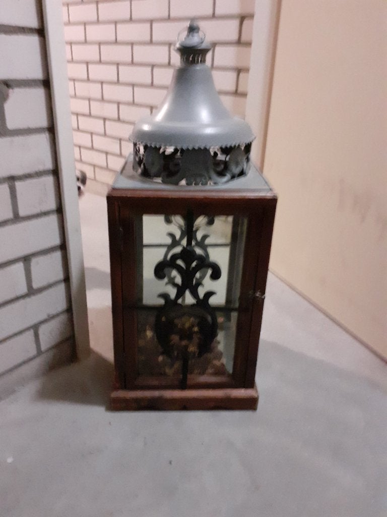 Lantaarn, Ophalen, Gebruikt, Hout, Bruin