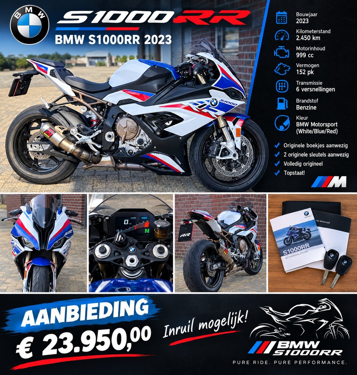 Bmw S1000RR - 2023 Akrapovic, Motoren, Occasion, Traction Control, Bedrijf, Super Sport