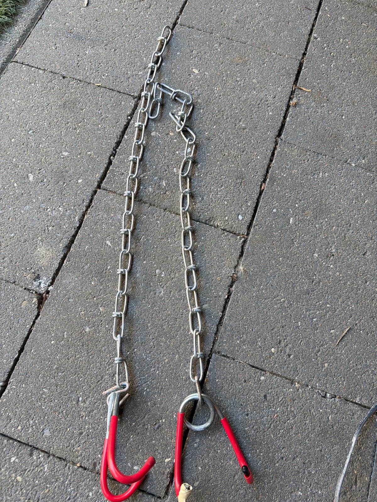 Ophangketing fiets, Ophalen