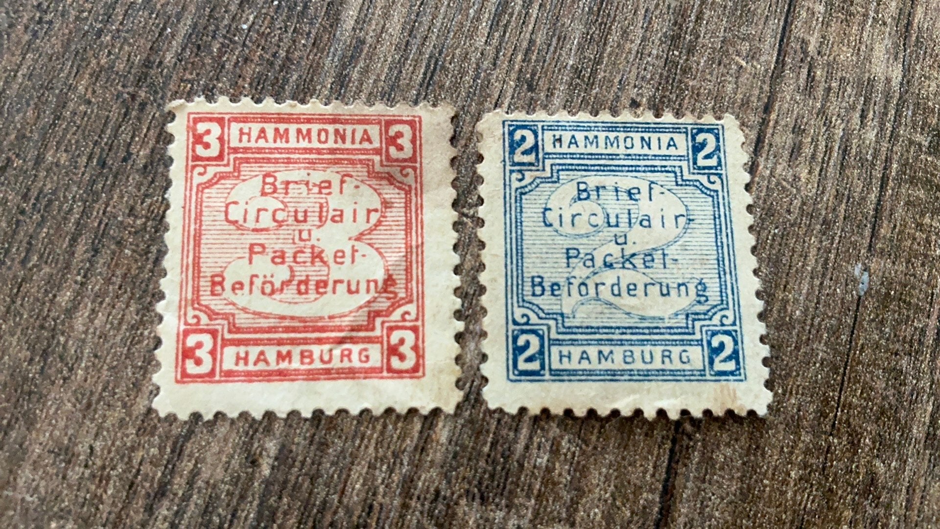 #38 Setje Duitsland Hamburg Hammonia 1889, Postzegels en Munten, Postzegels | Europa | Duitsland, Ophalen of Verzenden