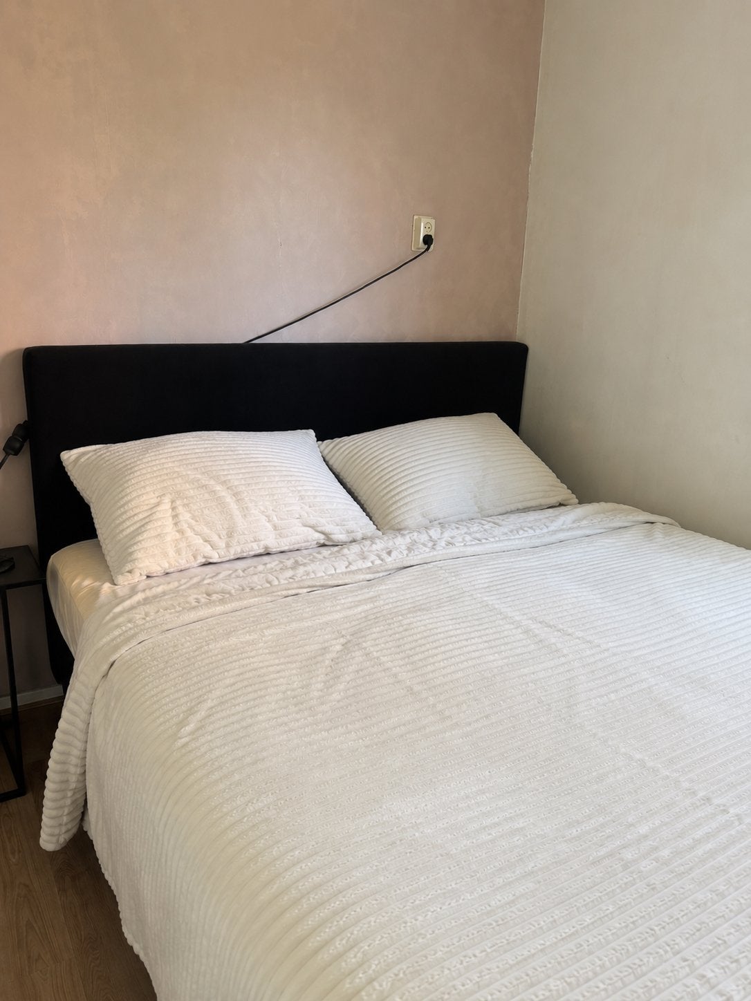Boxspring 180x200 Leen Bakker Varberg - Zo goed als nieuw, Huis en Inrichting, Ophalen, Zwart, Tweepersoons, Zo goed als nieuw