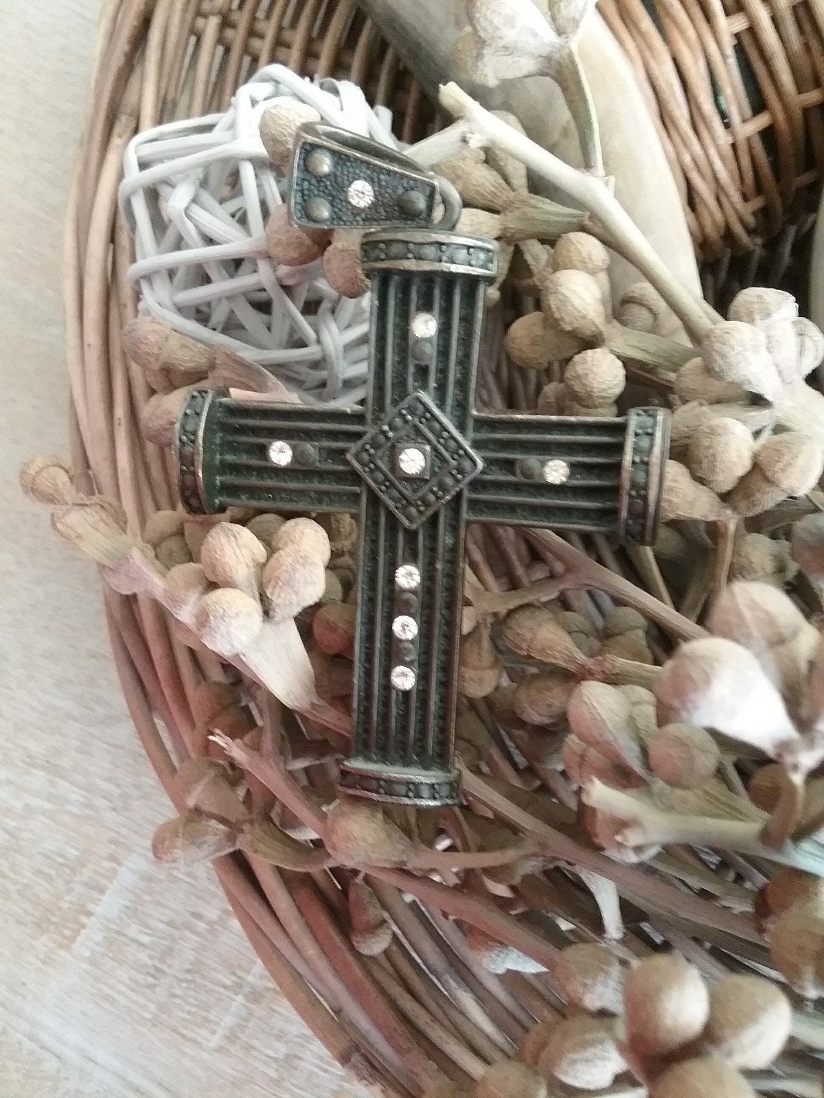 OUD RELIGIEUZ KRUIS..  (HANGER).., Antiek en Kunst, Antiek | Religie, Ophalen of Verzenden