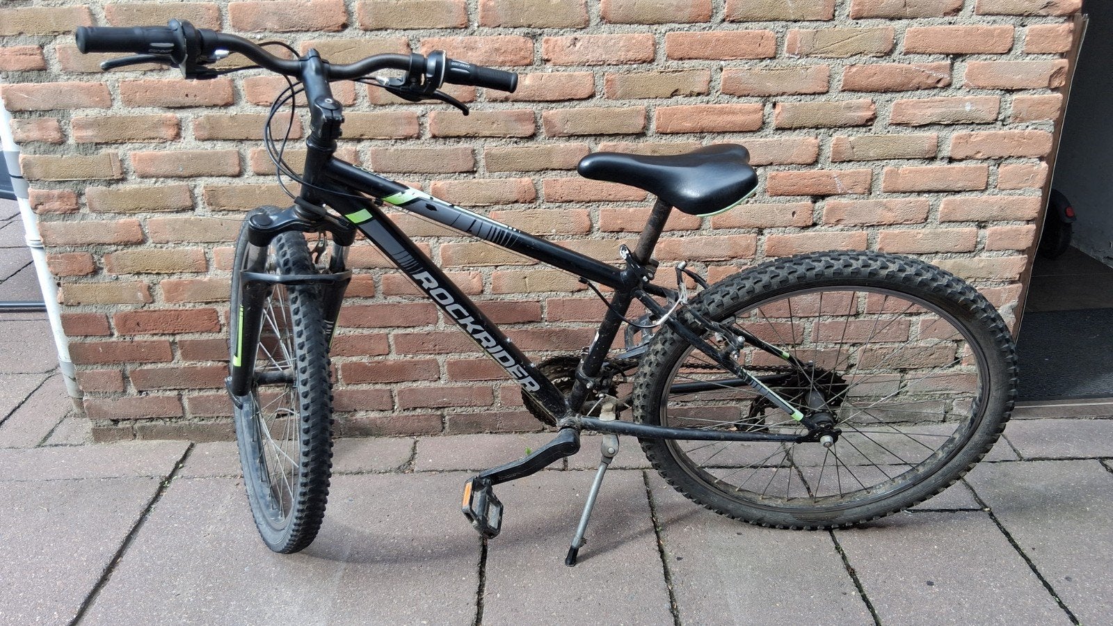 Rockrider Mountainbike 24 inch - Zwart/Groen, Ophalen