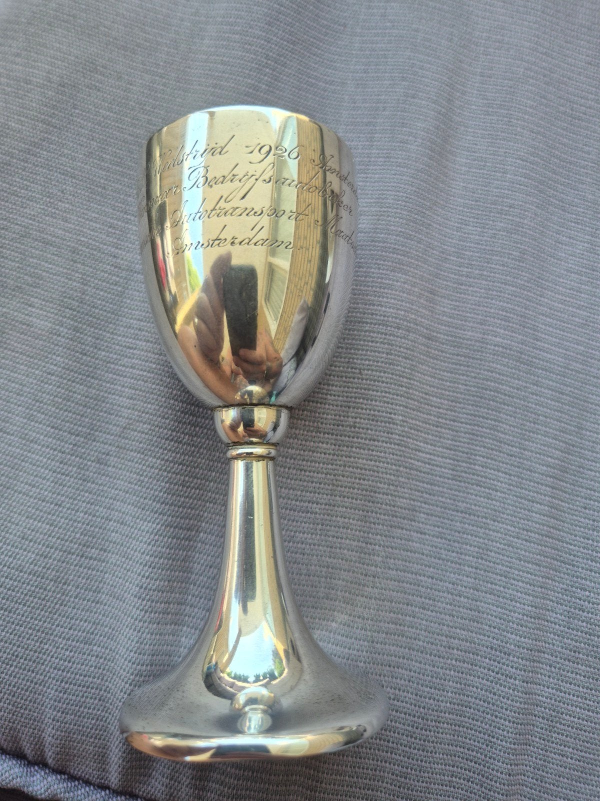 Museale zilveren bbn bedrijfsauto beker 1926-g&v kempen, Antiek en Kunst, Antiek | Goud en Zilver, Ophalen of Verzenden, Zilver