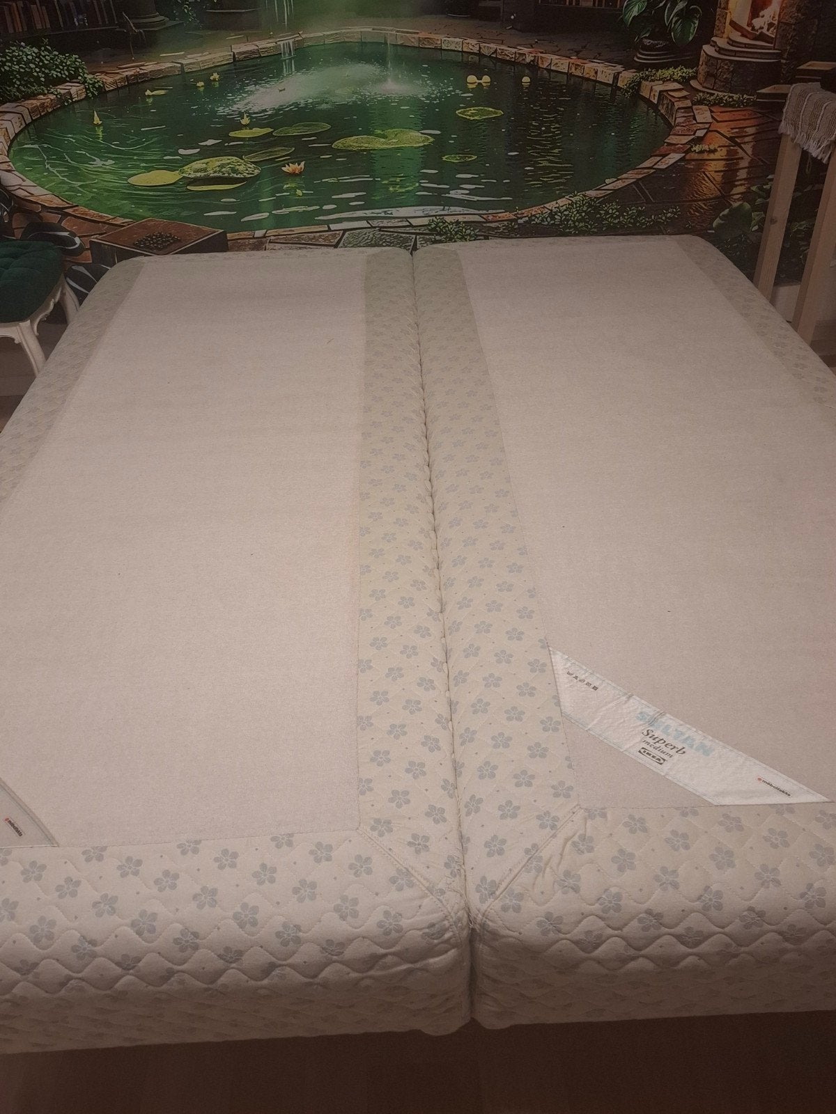 IKEA SULTAN Superb boxspring - medium, Ophalen, Gebruikt, Wit, Tweepersoons