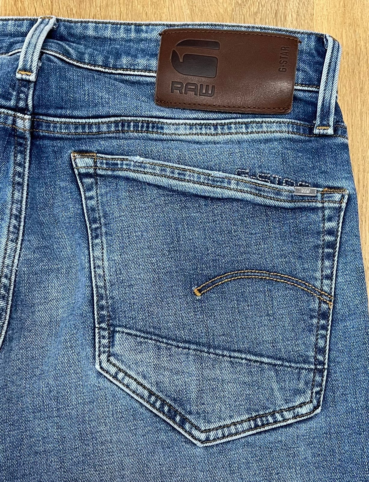 G-Star Raw 3301 straight tapered spijkerbroek - Maat W32 L34, Ophalen of Verzenden, Zo goed als nieuw, Blauw, W32 (confectie 46) of kleiner