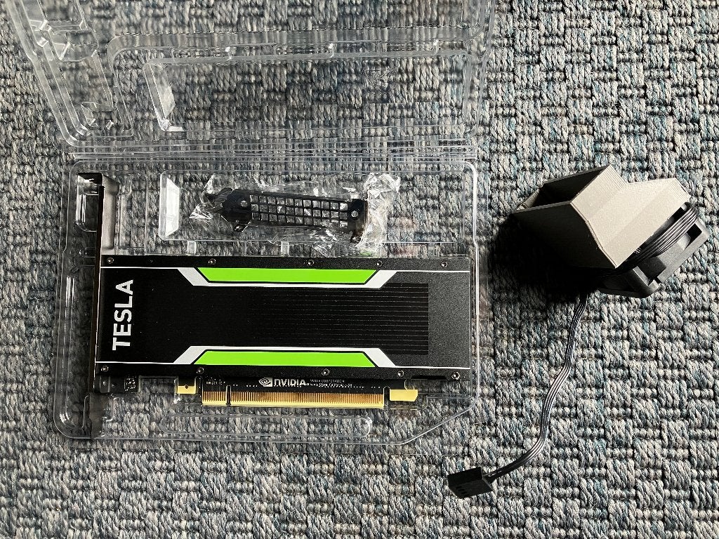 NVIDIA Tesla P4 8GB VRAM compute kaart met koeling, Computers en Software, PCI-Express 3, GDDR6, Ophalen of Verzenden, Zo goed als nieuw