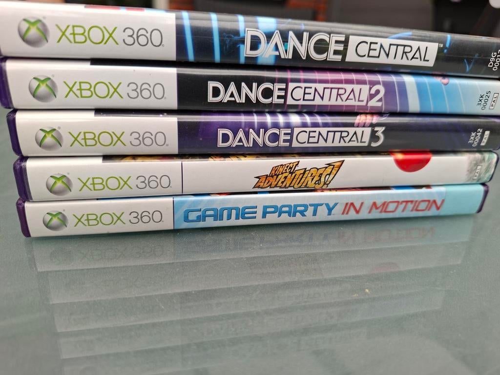 5 Xbox 360 Kinect spellen: Dance Central 1, 2, 3 en meer, Gebruikt, Ophalen of Verzenden, Sport, 3 spelers of meer
