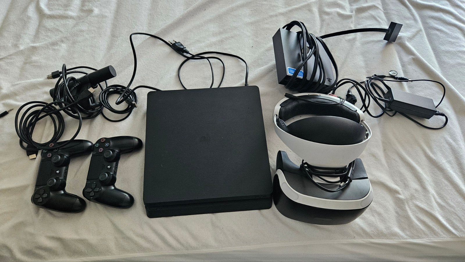 PlayStation 4  met PSVR, 2 controllers en 6 games, Ophalen, Met games, Met 2 controllers, Zo goed als nieuw