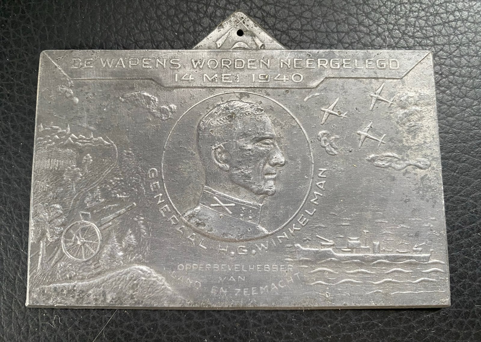 Historische Plaquette tweede wereldoorlog 14 Mei 1940, Verzamelen, Ophalen of Verzenden, Gebruikt