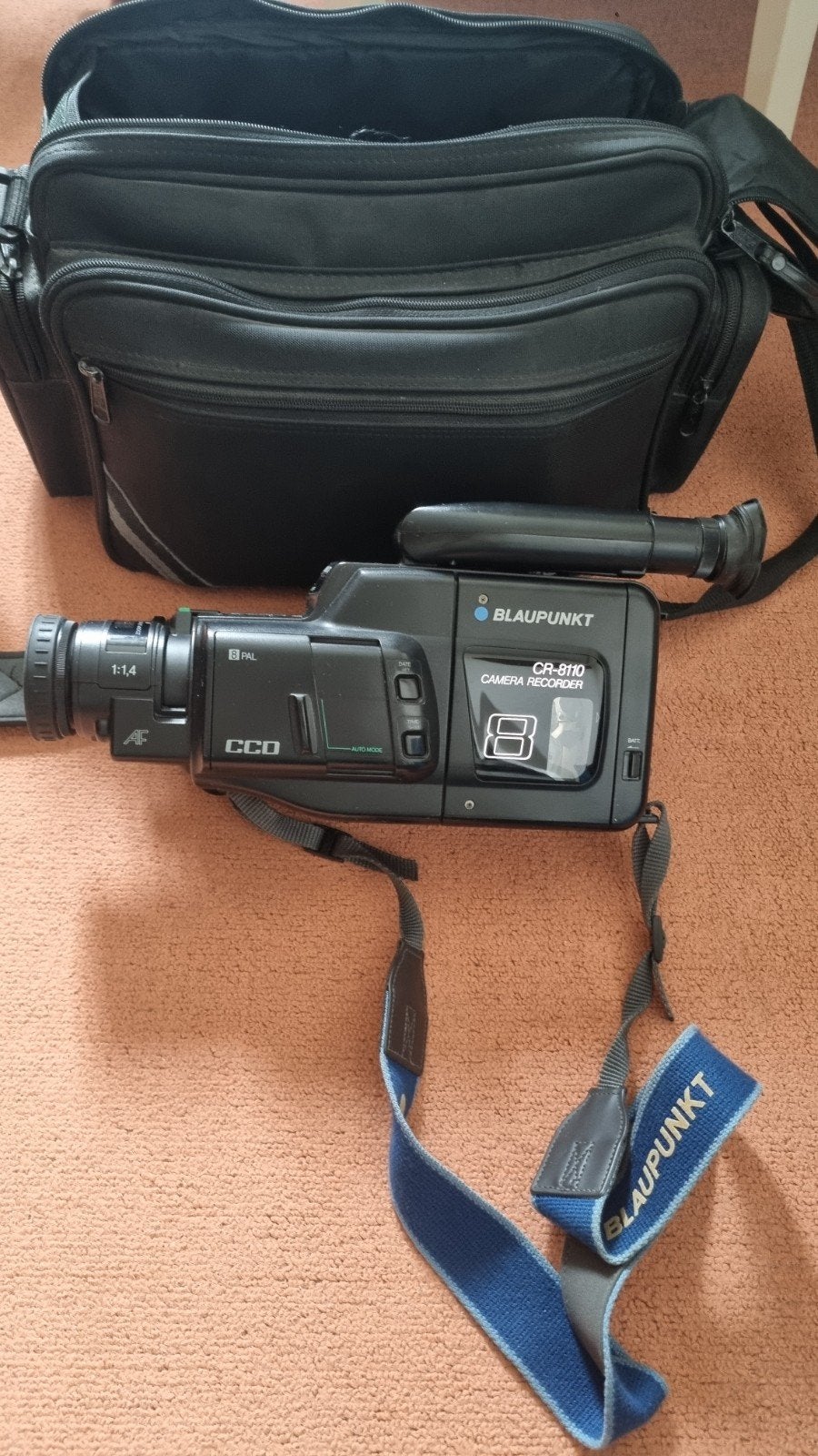 Blaupunkt CR-8110 Hi8 Camera Recorder met tas en accessoires, Ophalen of Verzenden, Hi 8, Camera