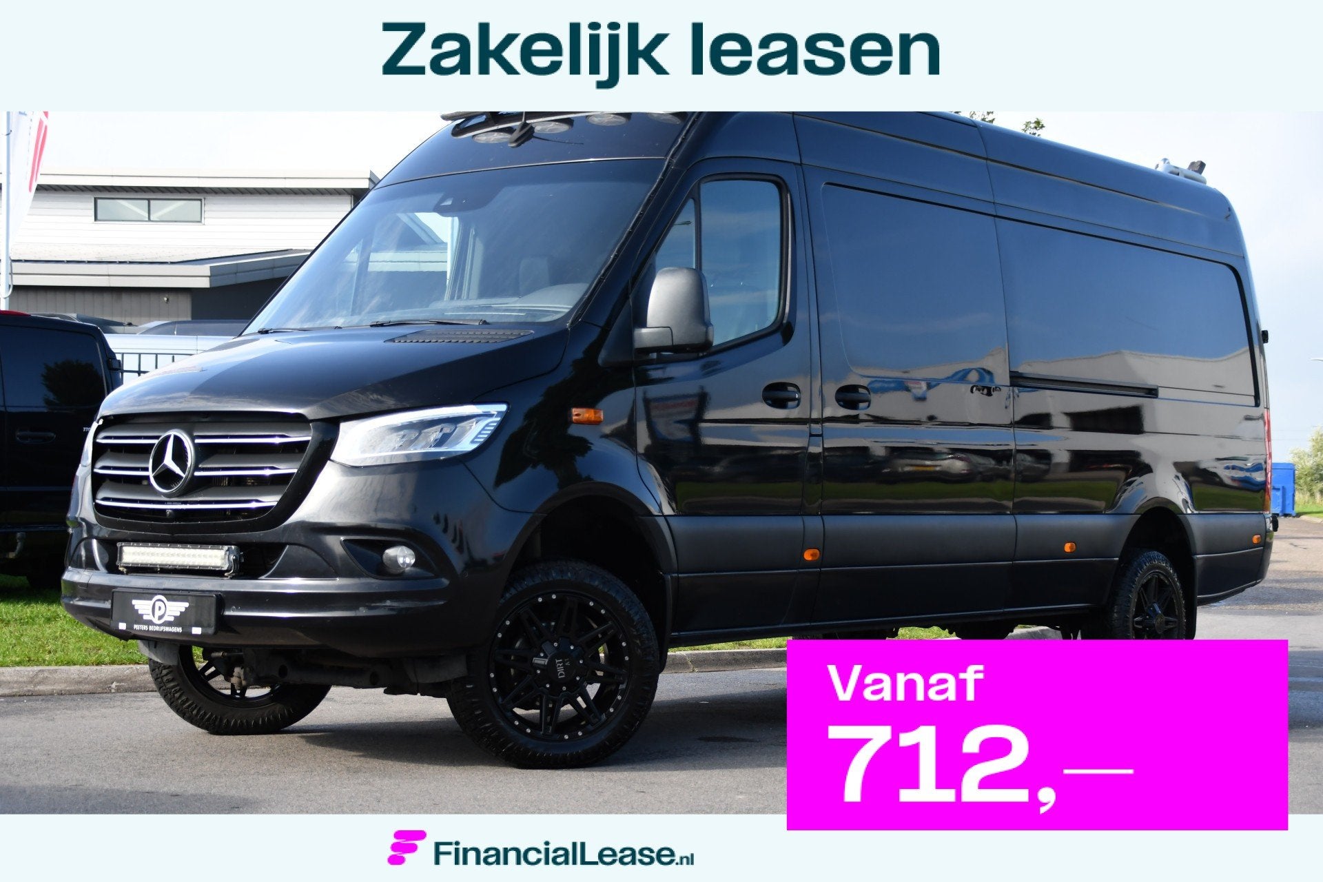 Mercedes-Benz Sprinter 319 V6 3.0 CDI L3H2 Black Edition FUL, Automaat, Achterwielaandrijving, Gebruikt, 190 pk