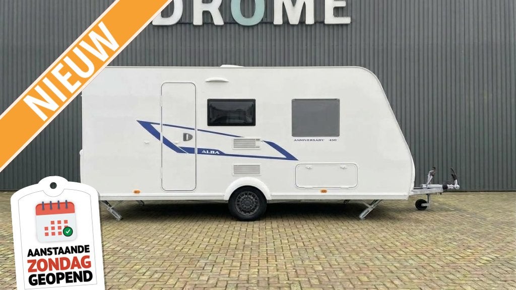 Caravelair Alba 450 Anniversary Line GRATIS MOVER+FIETSDRAGE, Standaardzit, Bedrijf, 5 tot 6 meter, Caravelair
