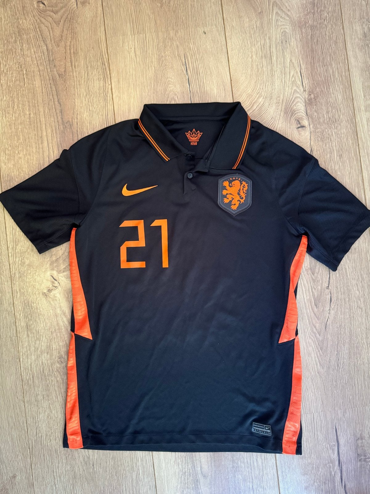 Nederlands Elftal Shirt Maat M - Frenkie de Jong 21, Maat 48/50 (M), Zwart, Ophalen of Verzenden, Zo goed als nieuw