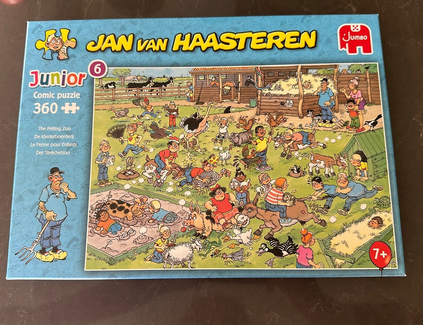 Jan van Haasteren legpuzzel kinderboerderij, Ophalen of Verzenden, Minder dan 500 stukjes, Gebruikt, Legpuzzel