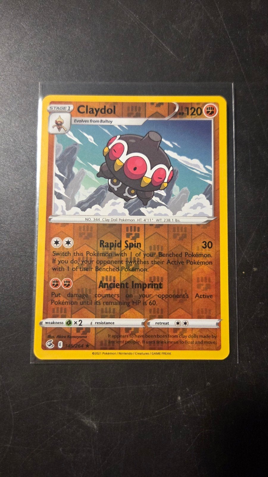 Claydol 145/264 Reverse Holo Fusion Strike Pokémon Kaart, Verzenden, Zo goed als nieuw, Losse kaart, Foil