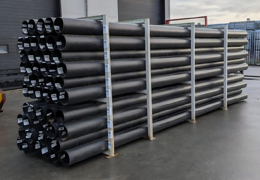 PE Buis 200mm 6.0 mtr lang. Mooi buizen goede kwaliteit., Doe-het-zelf en Verbouw, Buizen en Afvoer, Ophalen