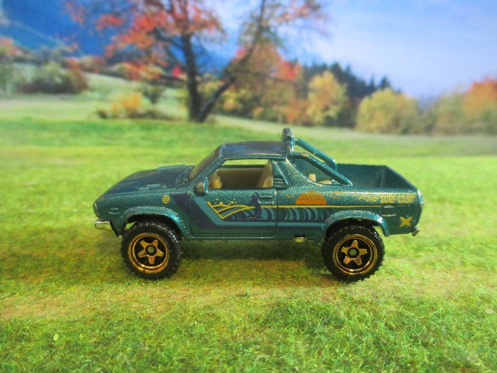 Subaru Brat Pick-Up - Hot Wheels Aqua-metallic "SURF CAMP", Ophalen of Verzenden, Gebruikt, Auto