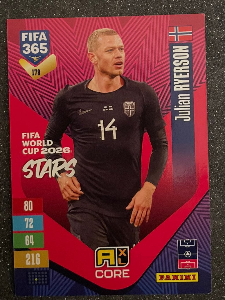 Panini Fifa365 2027   WORLD CUP 2026 STARS   RYERSON  NORWAY, Verzenden, Zo goed als nieuw, Plaatje