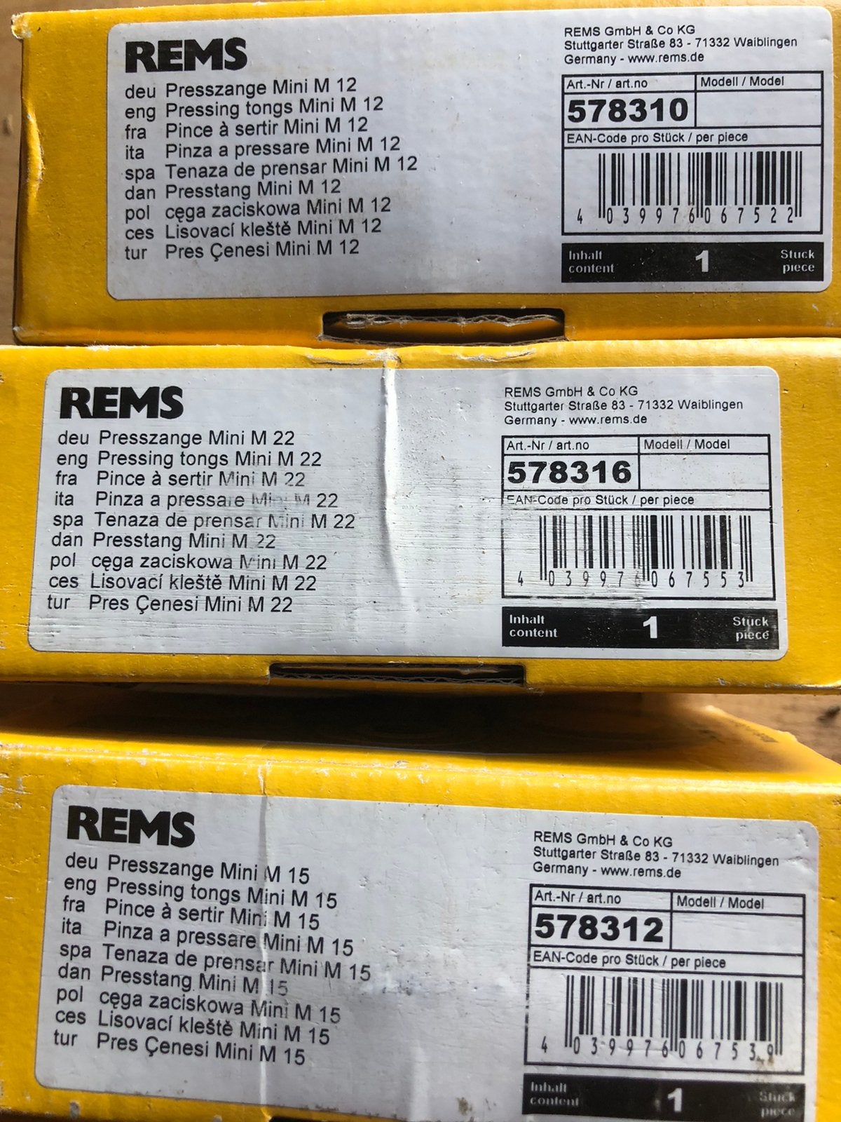 Rems persbek mini M, Ophalen of Verzenden, Nieuw