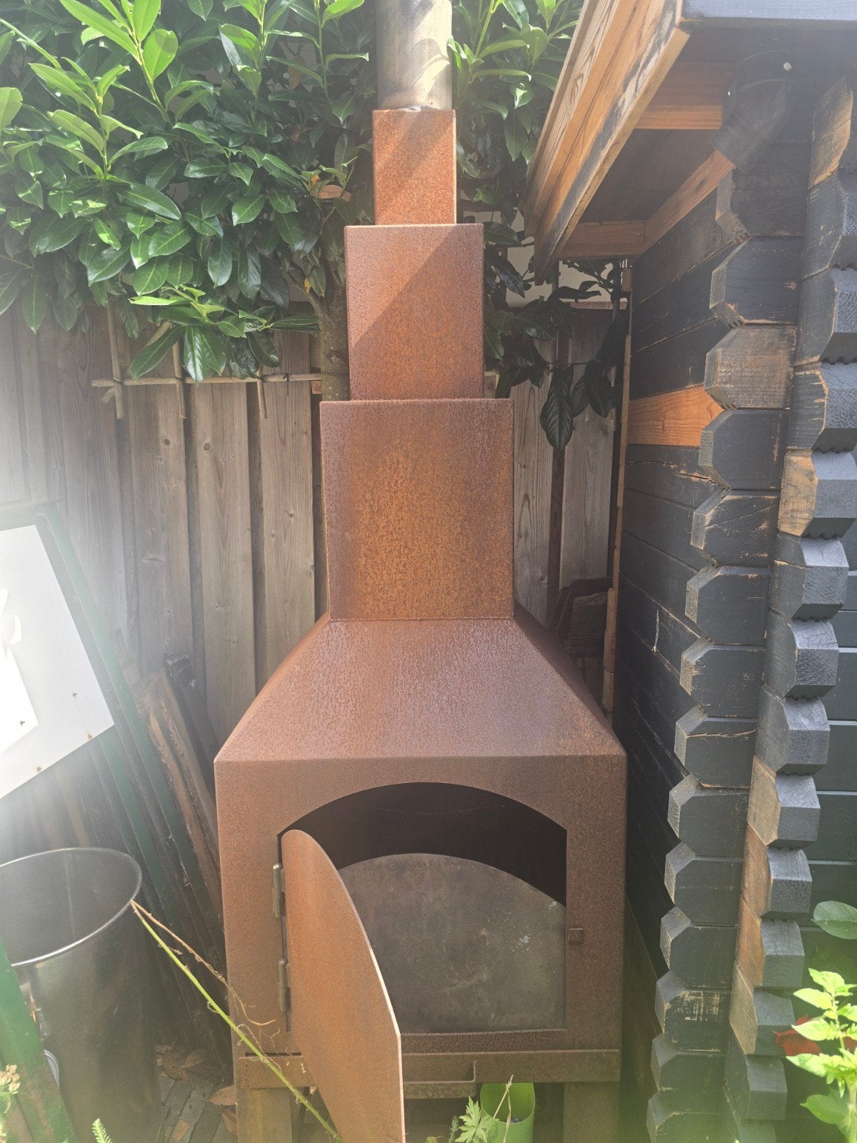 robuuste tuinhaard 70 x70 cm. 230 hoog, Tuin en Terras, Tuinhaarden, Ophalen, Gebruikt