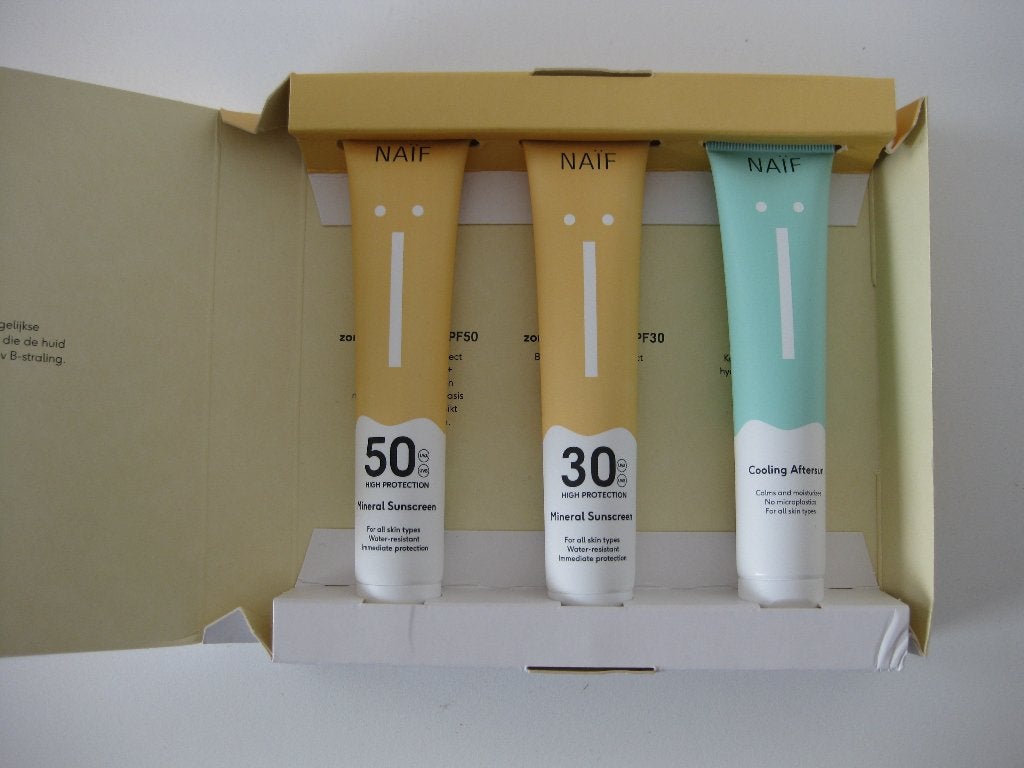 Naif set van 3 zonprodukten / bescherming SPF/Aftersun Nieuw, Sieraden, Tassen en Uiterlijk, Uiterlijk | Lichaamsverzorging, Ophalen of Verzenden