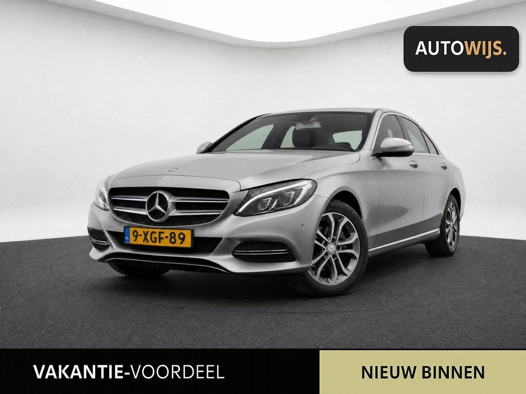 Mercedes-Benz C-klasse 180 Ambition | AUT | LEDER | NL AUTO, Auto's, Automaat, Bedrijf, Bluetooth, Sedan