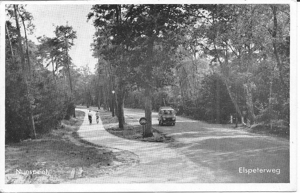 Oude Ansichtkaart Nunspeet Elspeterweg 1964, Ophalen of Verzenden, 1960 tot 1980, Gelopen, Gelderland