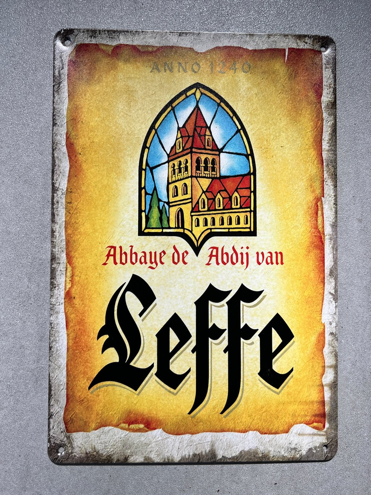 Leffe Bier Reclamebord Metaal, Ophalen of Verzenden, Nieuw