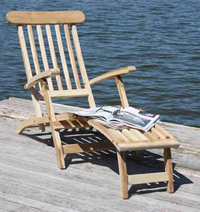 Deckchair ligstoel ligbed relax zonnestoel teakhout, Tuin en Terras, Ophalen of Verzenden, Nieuw, Teakhout, Inklapbaar