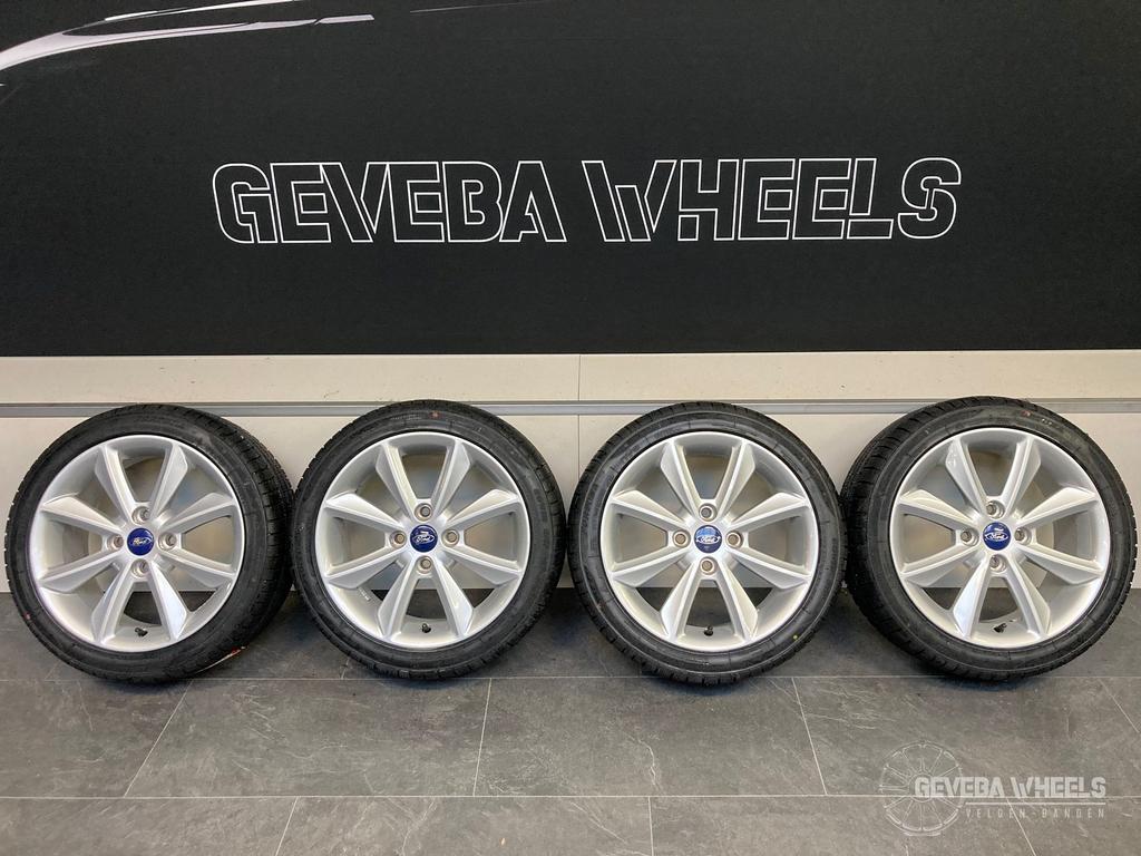 16” originele Ford Fiesta MK6 velgen + winterbanden 4x108, Gebruikt, -, Banden en Velgen, 195 mm