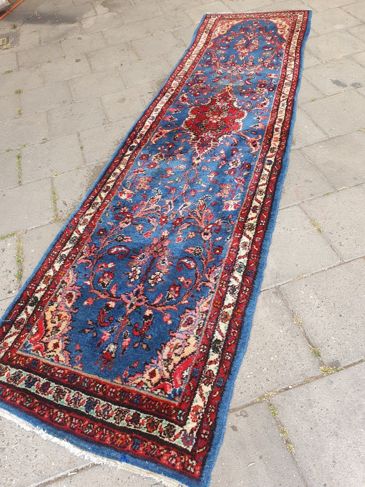 Perzische loper 280x80 cm., Crème, 200 cm of meer, Iran, Rechthoekig