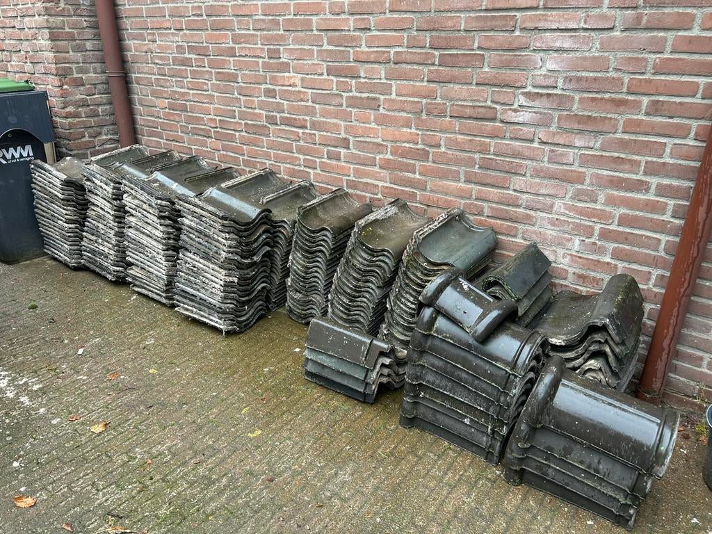 Gebruikte dakpannen, Ophalen, Gebruikt, Steen of Klei, Zwart