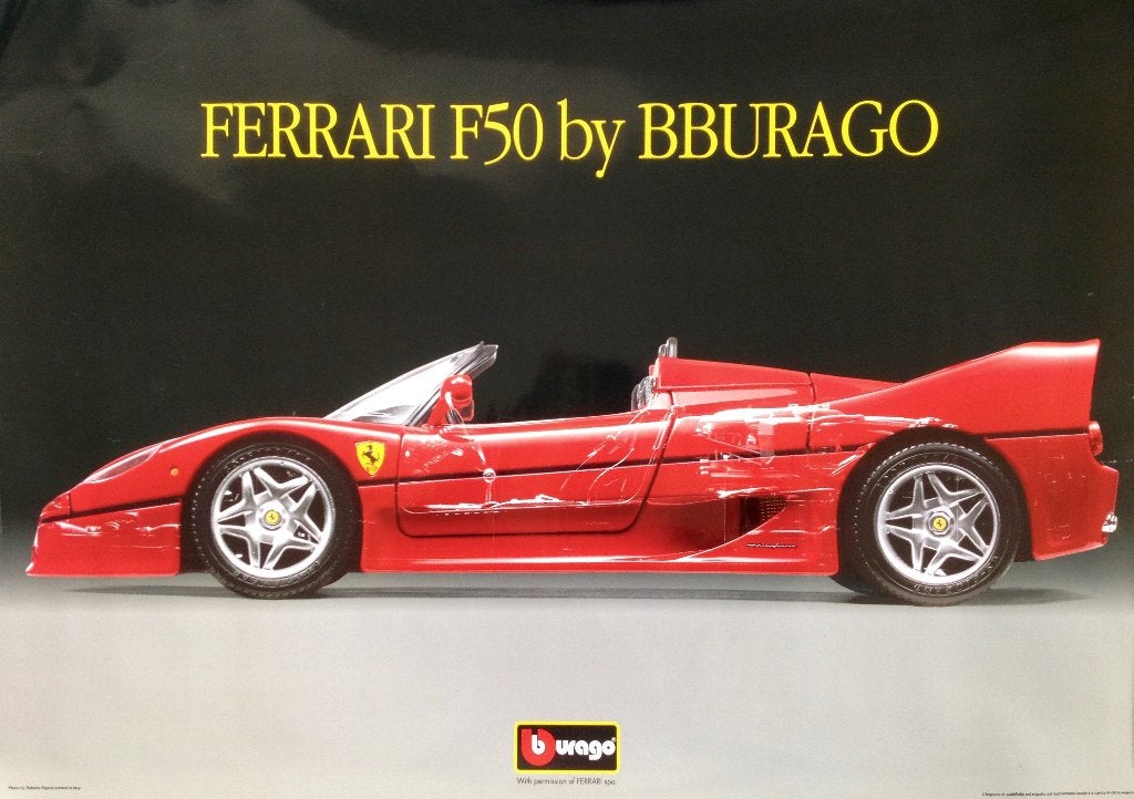 Poster Ferrari F50 by BBurago, Ophalen of Verzenden, Nieuw, Ferrari, BBurago