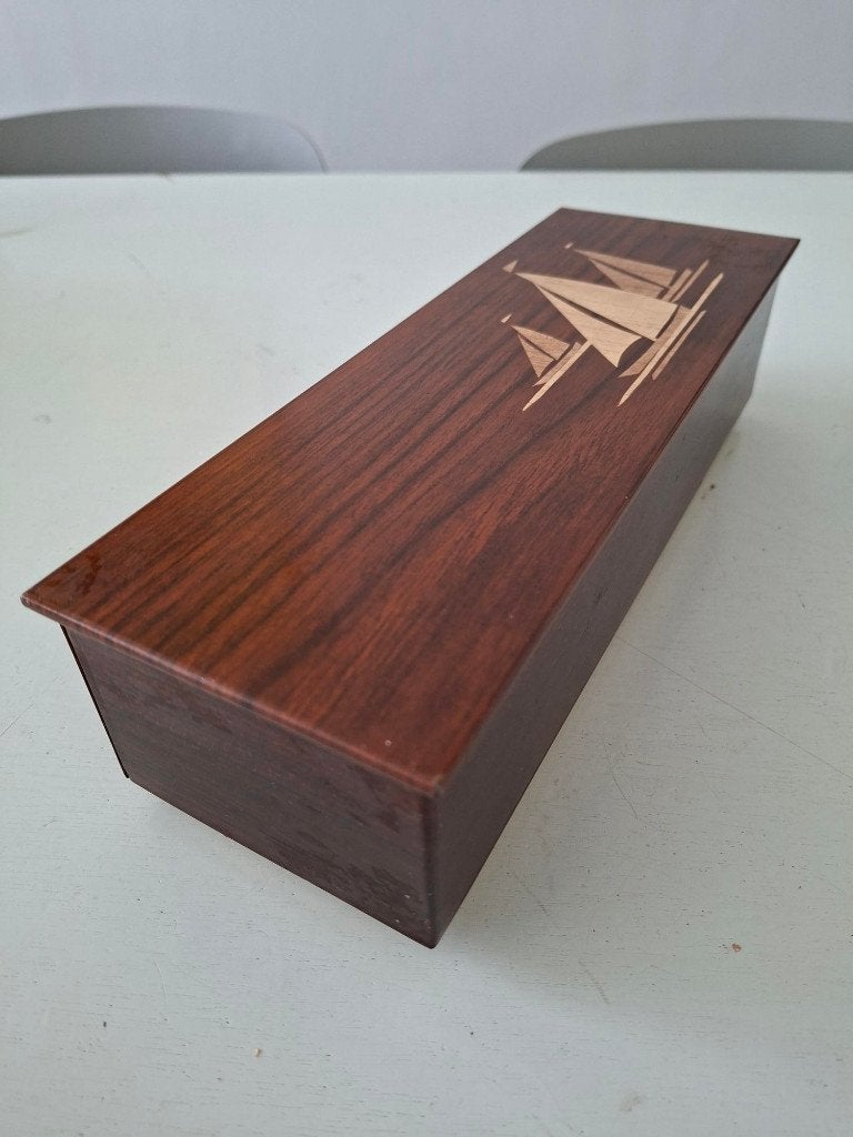 mid-century blik zeilboten vintage jaren 60, retro design, Ophalen of Verzenden, Huis en Inrichting
