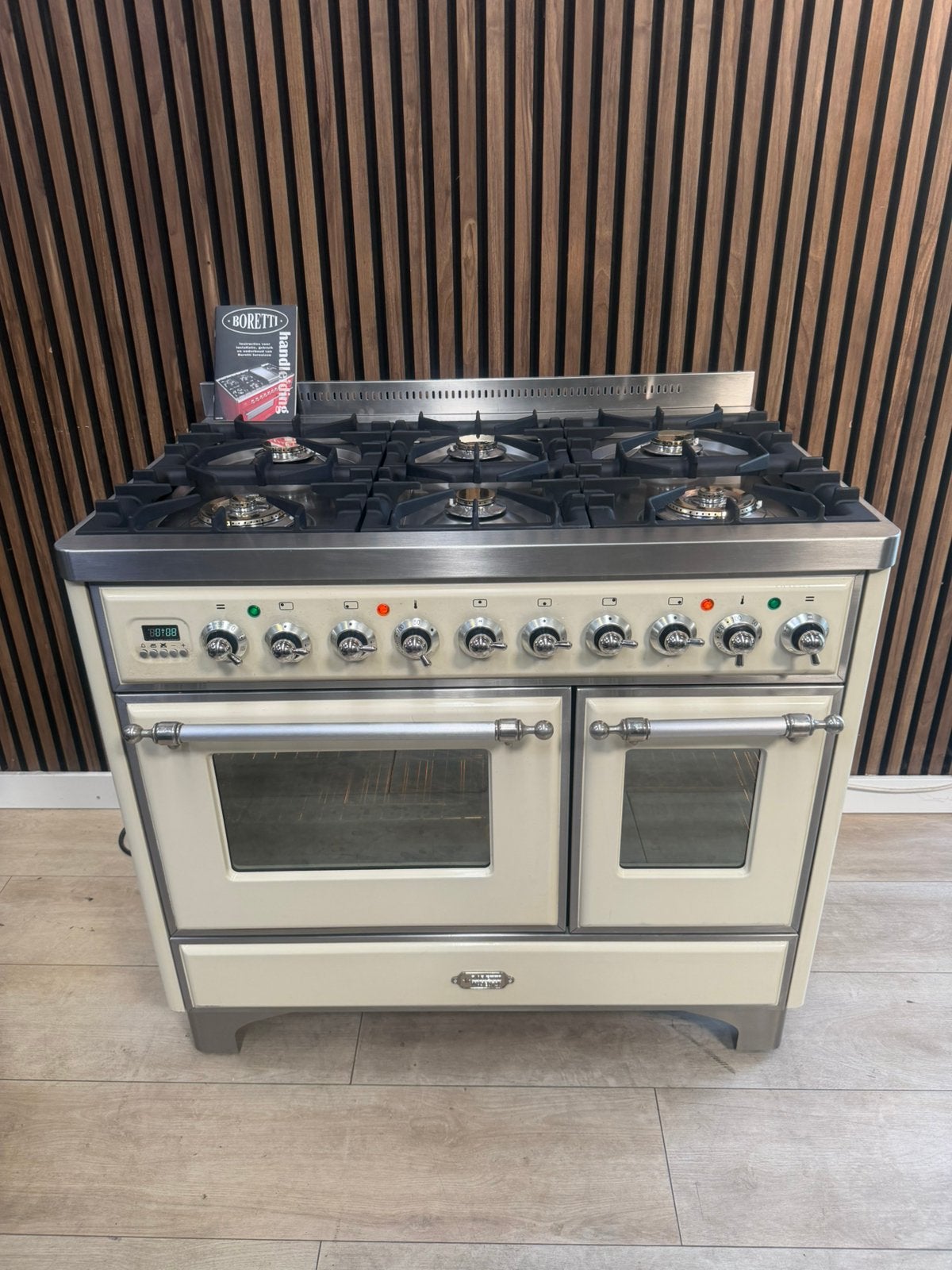 Mooie crème Boretti Majestic Fornuis 100cm (Gratis bezorgen), 5258sh, 60 cm of meer, Ophalen of Verzenden, Zo goed als nieuw