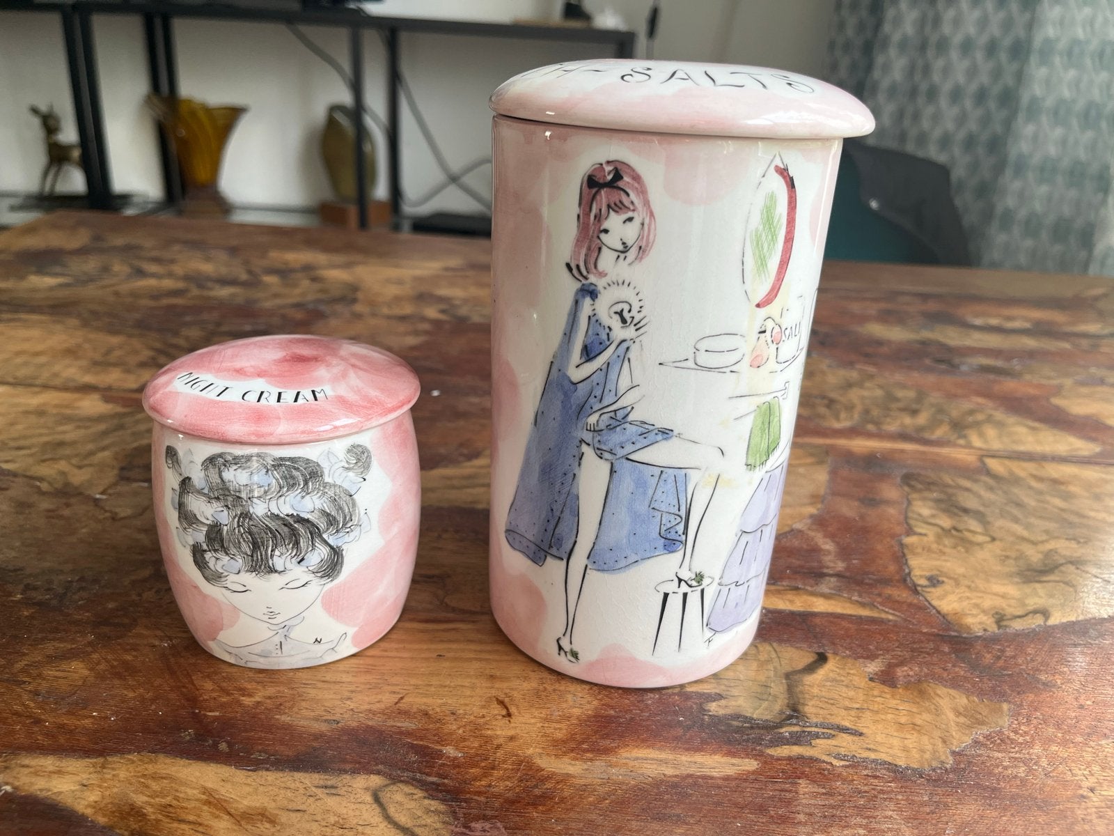 Ceramica Di Milano: Vintage Italiaanse Handgeschilderde Pott, Ophalen of Verzenden