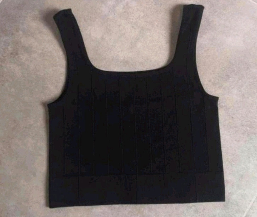 Nieuwe rib gebreide H&M Sport top, H&M, Zwart, Nieuw, Ophalen of Verzenden