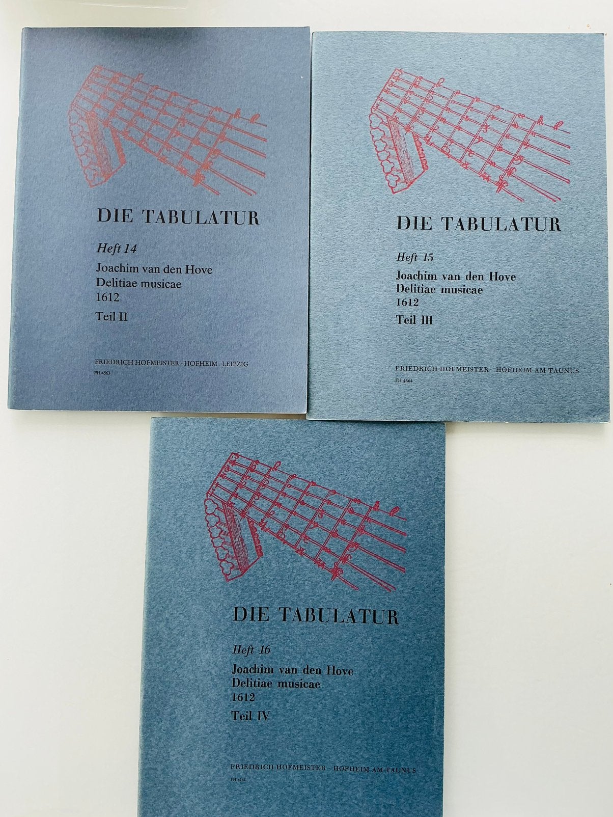 3 x Die Tabulatur Heft  14,15,16.Joachim van den Hove, Ophalen of Verzenden, Nieuw, Artiest of Componist, Klassiek