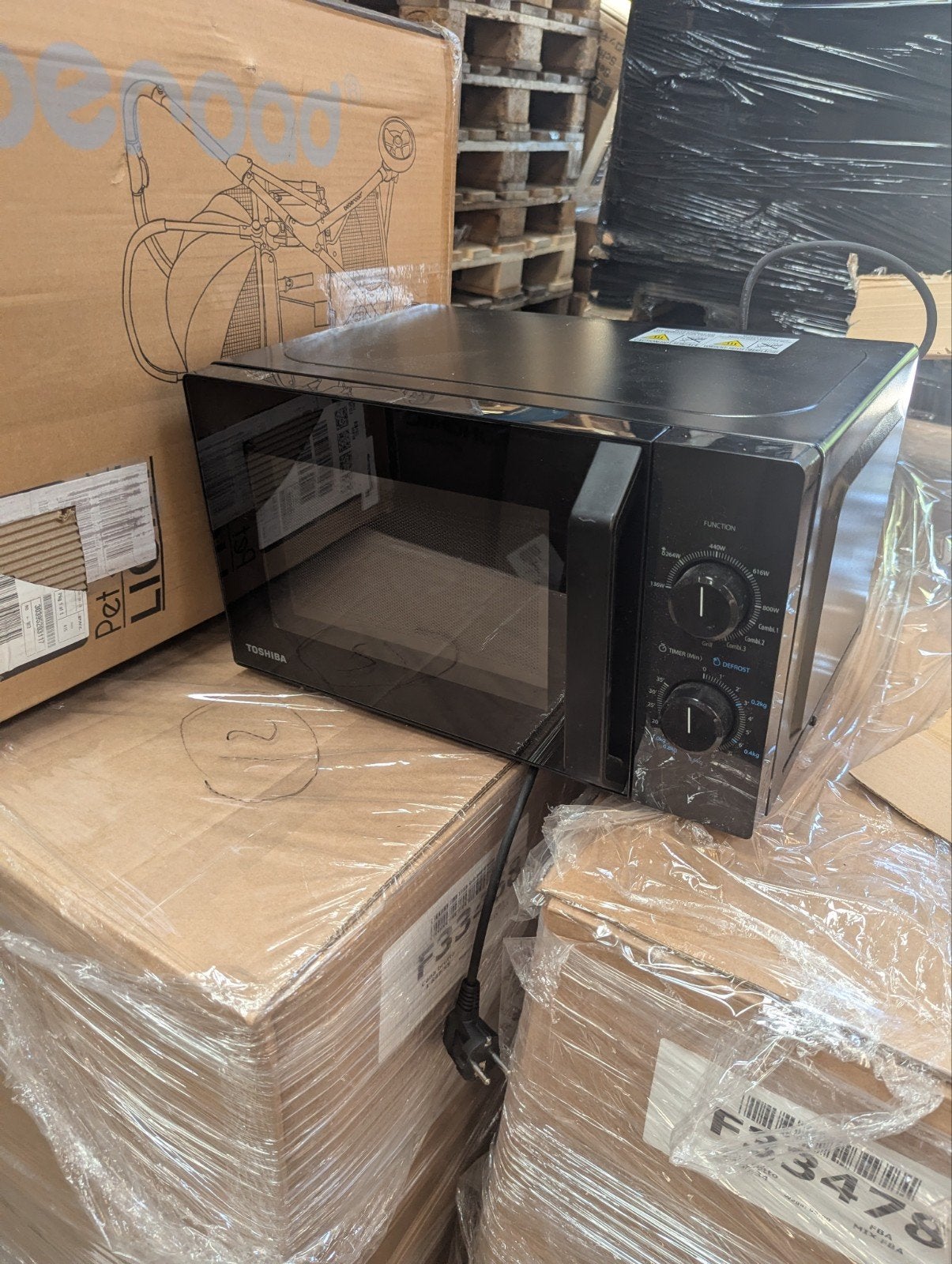Toshiba MW2-MG20PF Magnetron - Zwart - gecontroleerde retour, Combimagnetron, Minder dan 45 cm, Grill, Zo goed als nieuw
