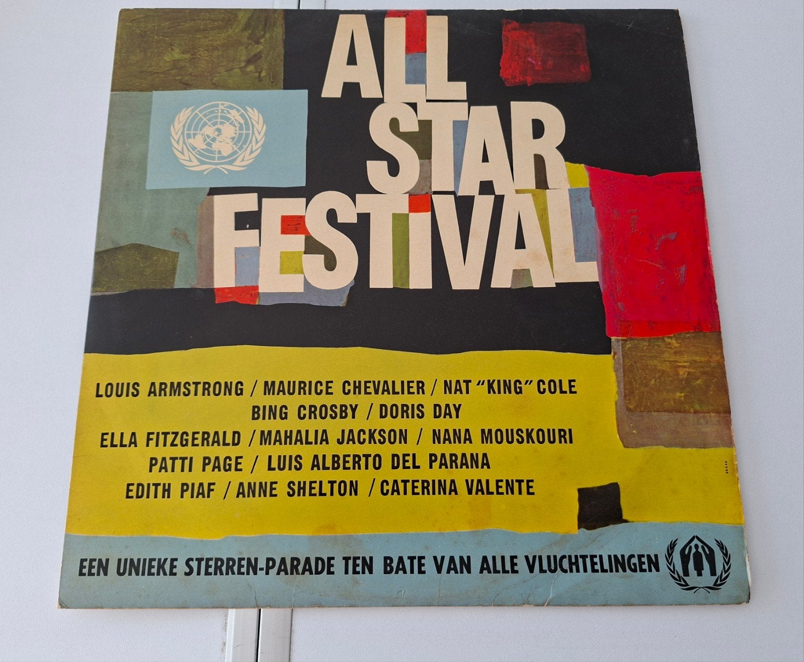 All Star Festival LP - Louis Armstrong, Edith Piaf e.a., LP, Gebruikt, Pop, Ophalen of Verzenden