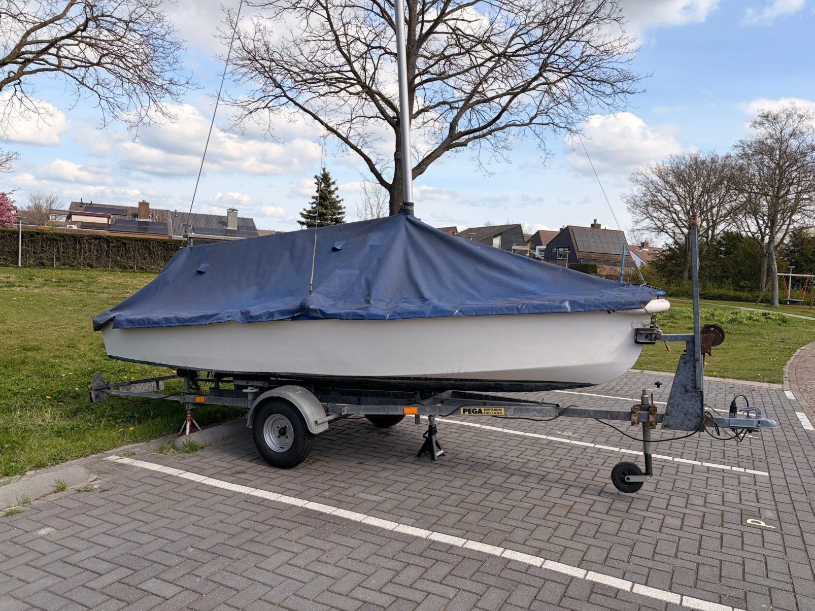 Open zeilboot met trailer “vreiheid” of schakel, Ophalen of Verzenden, Gebruikt, Overige typen, Zeilboot