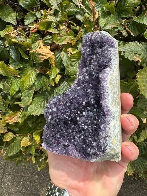 Prachtige paarse amethist bijna 1,3kg, Ophalen of Verzenden, Mineraal