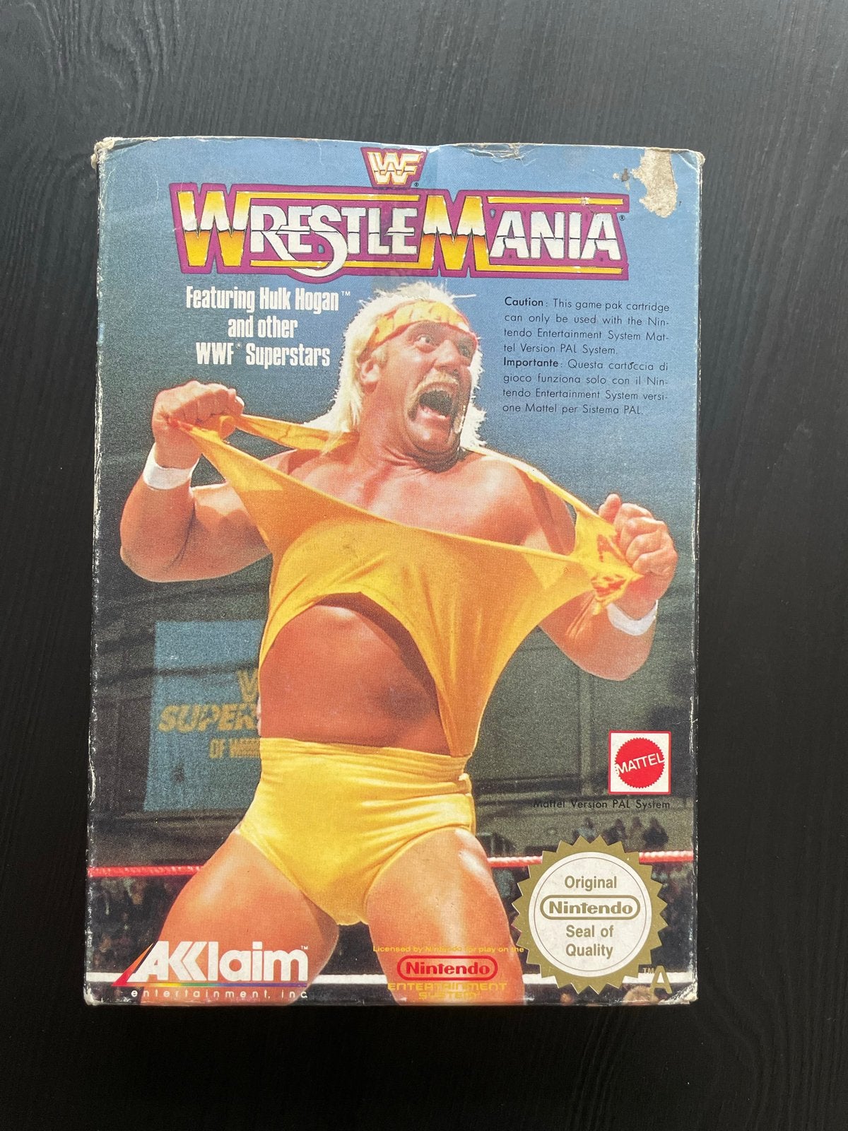 WWF Wrestlemania NES CIB (Nintendo Entertainment System), Gebruikt, Vechten, Verzenden, 2 spelers